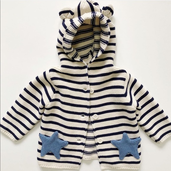 GAP Other - Baby Gap 3-6 mos Knit Striped Star Cardigan